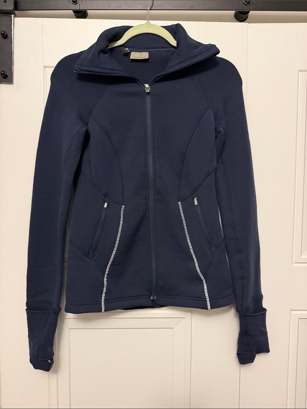 Athleta Navy Full-Zip Cozy Performance Hoodie